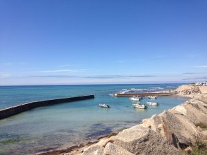 little harbor in the middle of the bay of Audierne 